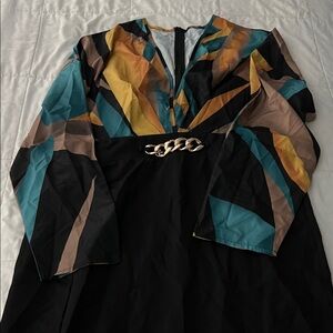 SHEIN Multicolor Long Sleeve Dress